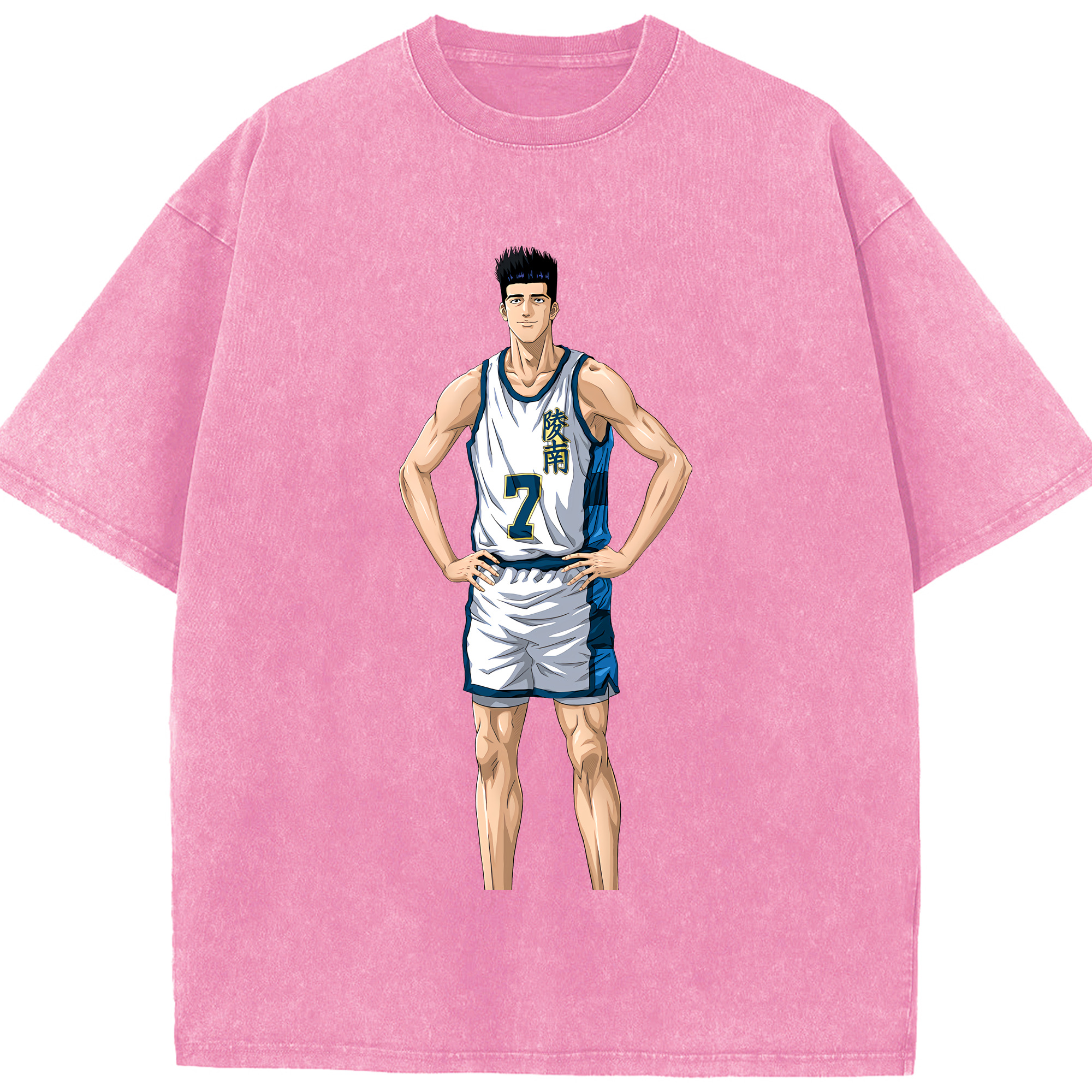 （画像用） SLAM DUNK／スラムダンク 綿100% ヴィンテージ風 半袖Tシャツ（フロントプリント）